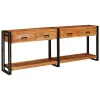 Konzolasztalok Egyéb 2 pcs Barna 200 x 33 x 75 cm Tömör akácfa
