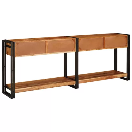 Konzolasztalok Egyéb 2 pcs Barna 200 x 33 x 75 cm Tömör akácfa