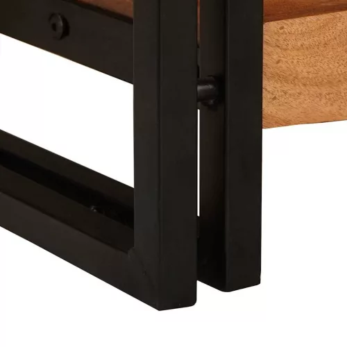 Konzolasztalok Egyéb 2 pcs Barna 200 x 33 x 75 cm Tömör akácfa
