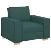 Kanapé Szett párnával 3 pcs Sötétzöld 220 x 78 x 84 cm szövet