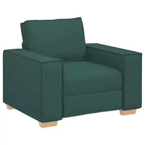 Kanapé Szett párnával 3 pcs Sötétzöld 220 x 78 x 84 cm szövet
