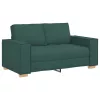 Kanapé Szett párnával 3 pcs Sötétzöld 220 x 78 x 84 cm szövet