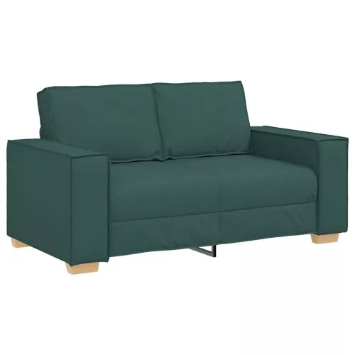 Kanapé Szett párnával 3 pcs Sötétzöld 220 x 78 x 84 cm szövet