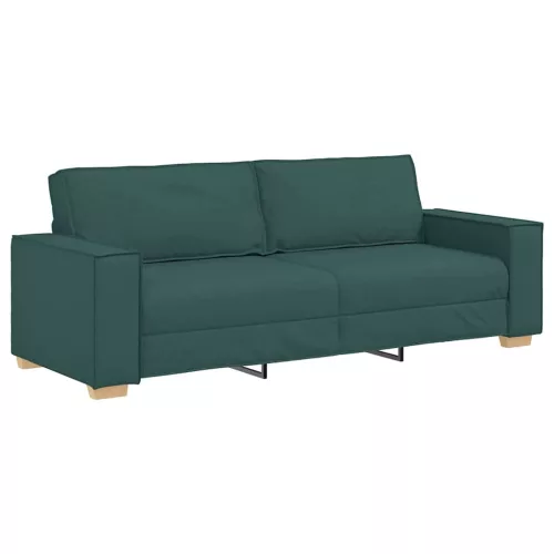 Kanapé Szett párnával 3 pcs Sötétzöld 220 x 78 x 84 cm szövet