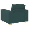 Kanapé Szett párnával 3 pcs Sötétzöld 220 x 78 x 84 cm szövet