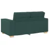 Kanapé Szett párnával 3 pcs Sötétzöld 220 x 78 x 84 cm szövet