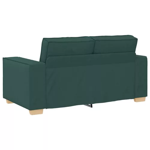 Kanapé Szett párnával 3 pcs Sötétzöld 220 x 78 x 84 cm szövet
