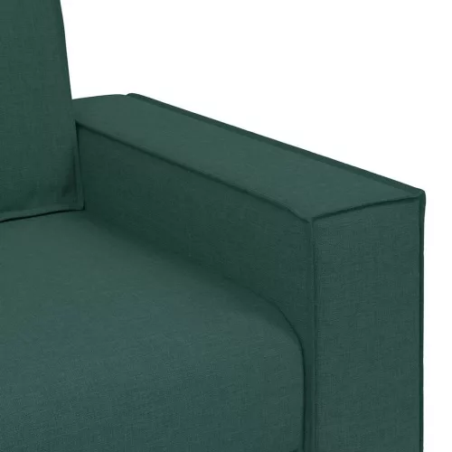 Kanapé Szett párnával 3 pcs Sötétzöld 220 x 78 x 84 cm szövet