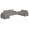 Kanapé Szett párnával 3 pcs Tópszínű 220 x 78 x 84 cm szövet