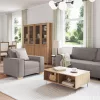 Kanapé Szett párnával 3 pcs Tópszínű 220 x 78 x 84 cm szövet
