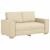 Kanapé Szett párnával 3 pcs Krém 220 x 78 x 84 cm szövet
