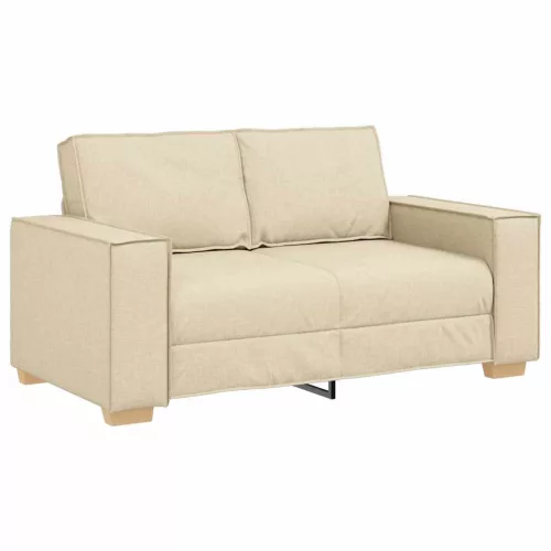 Kanapé Szett párnával 3 pcs Krém 220 x 78 x 84 cm szövet
