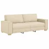 Kanapé Szett párnával 3 pcs Krém 220 x 78 x 84 cm szövet