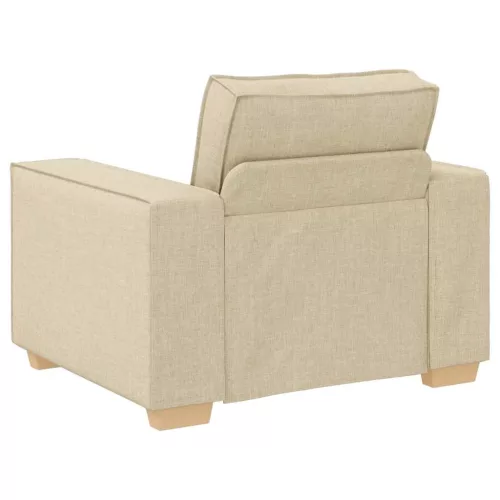 Kanapé Szett párnával 3 pcs Krém 220 x 78 x 84 cm szövet
