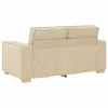 Kanapé Szett párnával 3 pcs Krém 220 x 78 x 84 cm szövet