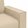 Kanapé Szett párnával 3 pcs Krém 220 x 78 x 84 cm szövet