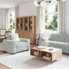 Kanapé Szett párnával 3 pcs Szürke 221 x 78 x 80 cm Bársony