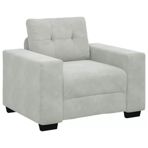 Kanapé Szett párnával 3 pcs Szürke 221 x 78 x 80 cm Bársony