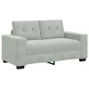 Kanapé Szett párnával 3 pcs Szürke 221 x 78 x 80 cm Bársony