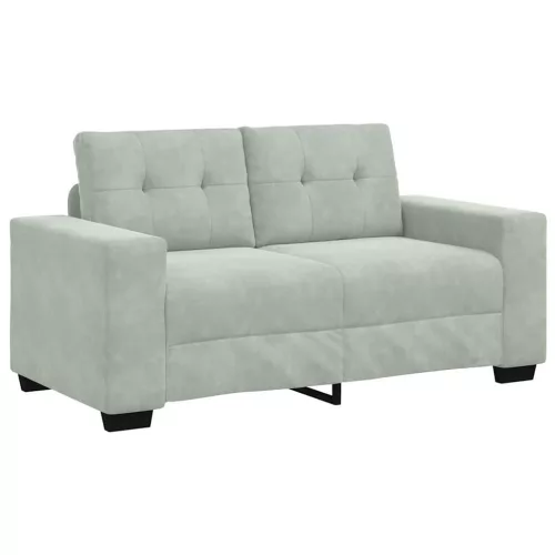 Kanapé Szett párnával 3 pcs Szürke 221 x 78 x 80 cm Bársony