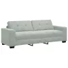 Kanapé Szett párnával 3 pcs Szürke 221 x 78 x 80 cm Bársony