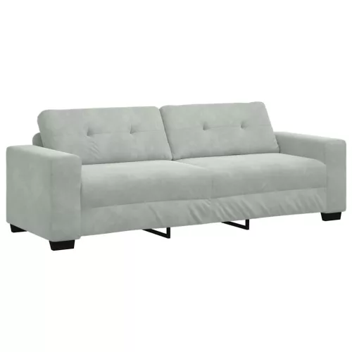 Kanapé Szett párnával 3 pcs Szürke 221 x 78 x 80 cm Bársony