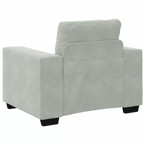 Kanapé Szett párnával 3 pcs Szürke 221 x 78 x 80 cm Bársony