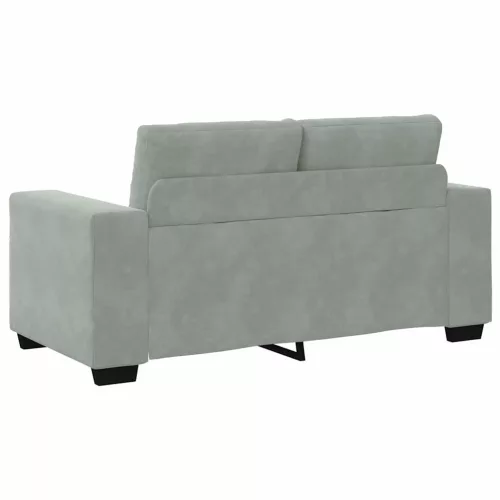 Kanapé Szett párnával 3 pcs Szürke 221 x 78 x 80 cm Bársony