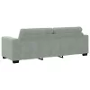 Kanapé Szett párnával 3 pcs Szürke 221 x 78 x 80 cm Bársony