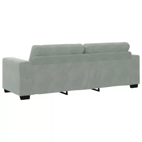 Kanapé Szett párnával 3 pcs Szürke 221 x 78 x 80 cm Bársony
