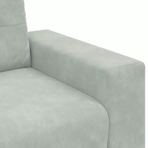 Kanapé Szett párnával 3 pcs Szürke 221 x 78 x 80 cm Bársony