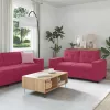Kanapé Szett párnával 3 pcs Bordó 221 x 78 x 80 cm Bársony