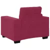 Kanapé Szett párnával 3 pcs Bordó 221 x 78 x 80 cm Bársony