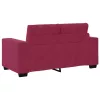 Kanapé Szett párnával 3 pcs Bordó 221 x 78 x 80 cm Bársony