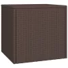 3 db barna polyrattan kerti kisasztal