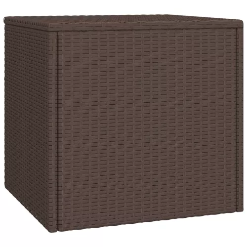 3 db barna polyrattan kerti kisasztal