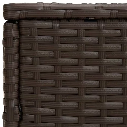 3 db barna polyrattan kerti kisasztal