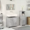 3 részes betonszürke szerelt fa fürdőszobai bútorszett