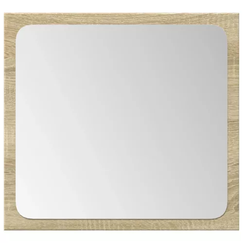 4 részes sonoma tölgyszínű szerelt fa fürdőszobai bútorszett