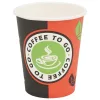 1000 db papír kávéscsészék fedővel 8oz 240ml