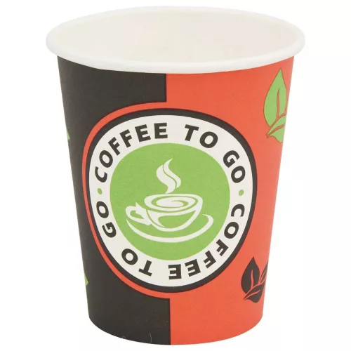 1000 db papír kávéscsészék fedővel 8oz 240ml