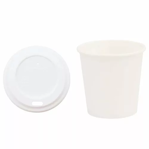 1000 db papír kávéscsészék fedővel 4oz 100ml