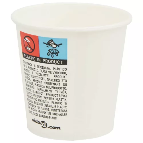 1000 db papír kávéscsészék fedővel 4oz 100ml