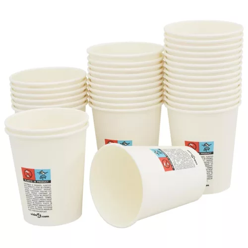 1000 db papír kávéscsészék fedővel 8oz 200ml