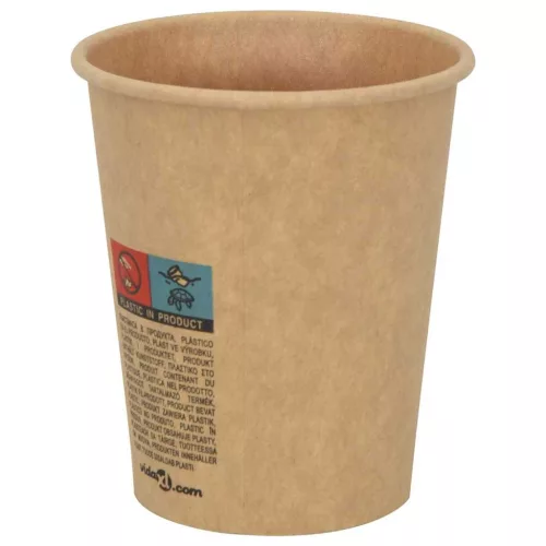 1000 db papír kávéscsészék fedővel 8oz 200ml