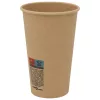 1000 db papír kávéscsészék fedővel 16oz 400ml
