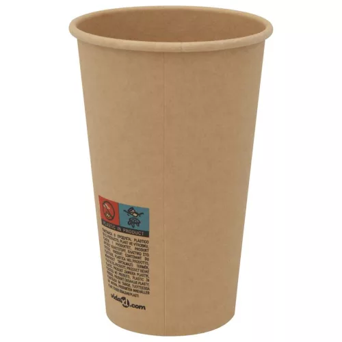 1000 db papír kávéscsészék fedővel 16oz 400ml