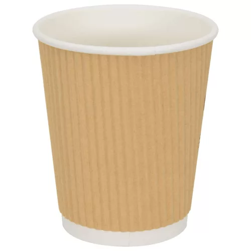 1000 db papír kávéscsészék fedővel 8oz 200ml