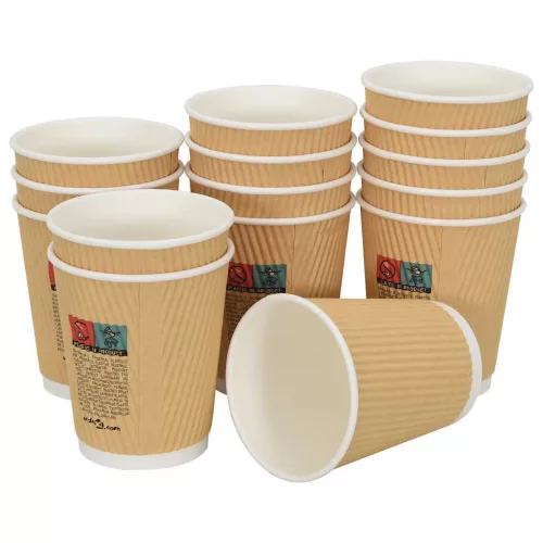 1000 db papír kávéscsészék fedővel 8oz 200ml