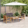 Kerti Kanapé Szett 4 pcs Barna 75 x 45 x 38 cm Tömör akácfa
